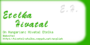 etelka hivatal business card